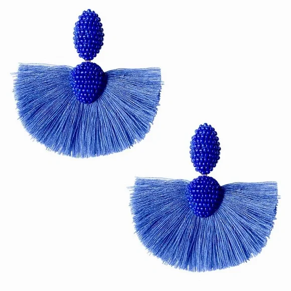 Stella & Dot | [Limited Edition]Vivid Beaded Blue Fringe Ashton Earrings… - Picture 3 of 10